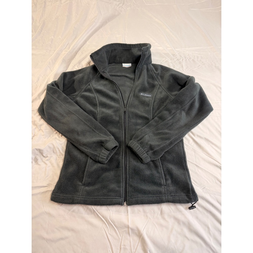Columbia Benton Springs Fleece Jacket Women's Small Charcoal Gray Full Zip